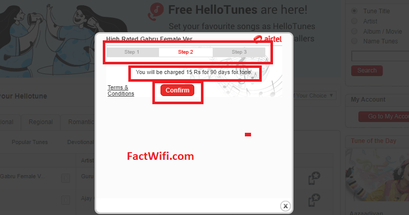 Select subscription pack during activating the airtel caller tune Select subscription pack during activating the airtel caller tune