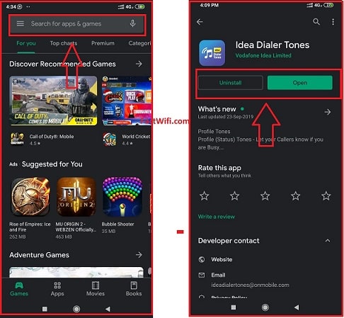 download idea DialerTune application from android store download idea DialerTune application from android store